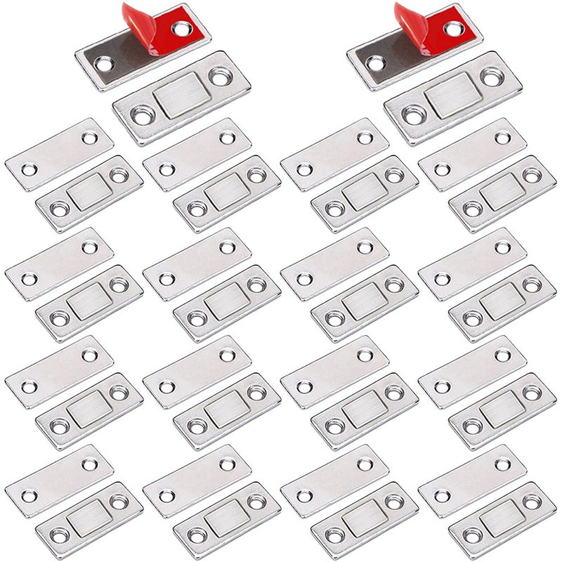 Jiayi Cabinet Sliding Door Magnets Jiayi 18 Pack Ultra Thin Magnetic Door Catch Stainless Steel Drawer Magnet Catch for Kitchen Door Closure Cabinet Closer Cupboard Closet Door Magnetic Latches Hardware - Image 1